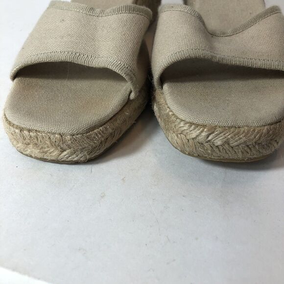 Ann Taylor Sandals Rope Wedge Heel Women's Size 7.5 Tan 3" Heel E1 - Picture 16 of 16